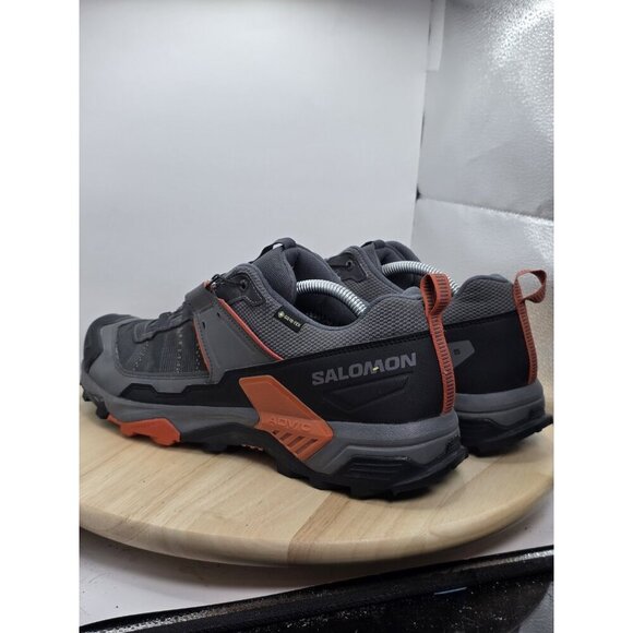 Salomon X Ultra 5 Mid GTX Men's 12 Hiking Shoes, Asphalt/Castlerock/Burnt Ochre - Picture 7 of 11
